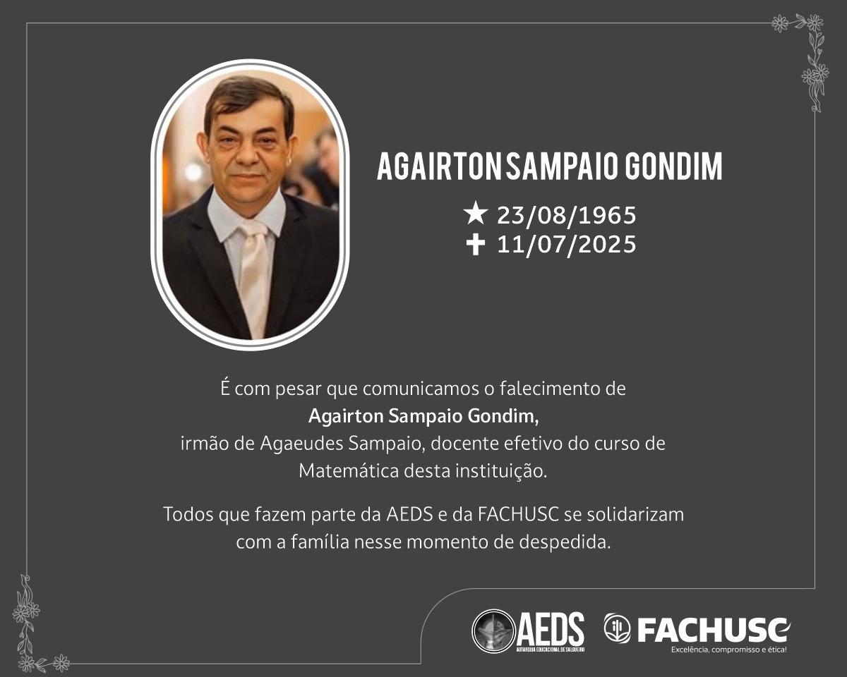 Nota de Falecimento de Agairton Sampaio Gondim