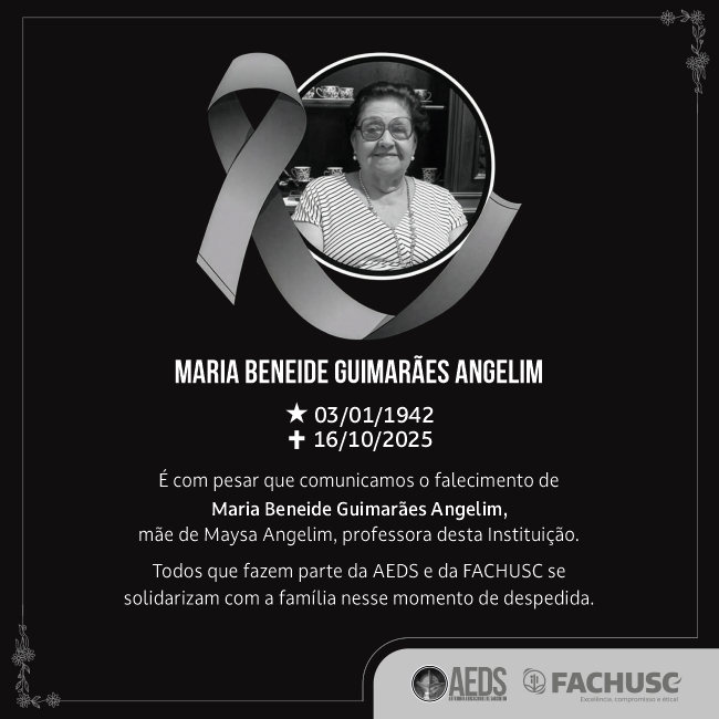 Comando para notícia - Nota de pesar pelo falecimento de Beneide Angelim.