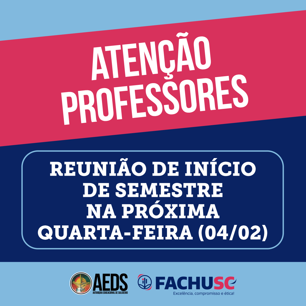 Card sobre Reunião de Professores
