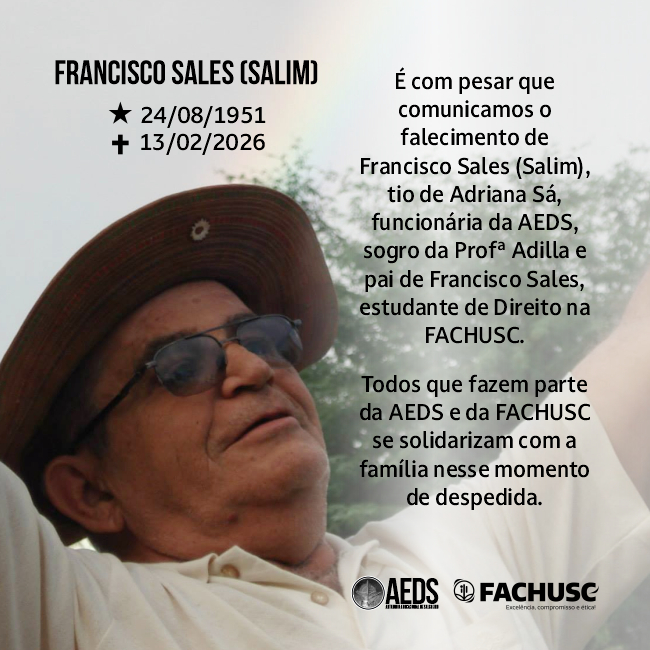Comando para notícia - Nota de pesar pelo falecimento de Francisco Sales (Salim)