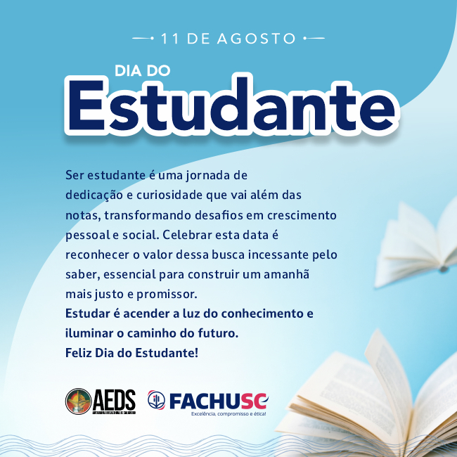 Comando para notícia - Feliz Dia do Estudante.