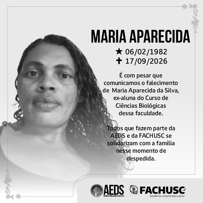 Comando para notícia - Nota de Pesar pelo falecimento de Maria Aparecida da Silva.